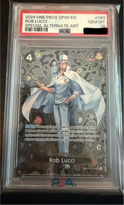 One Piece Rob Lucci OP09 Special Alternate Art PSA 10