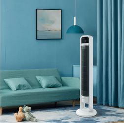 White Digital Tower Fan Omnibreeze