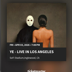 Ye at SoFi 1 ticket Floor Kanye