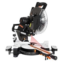 B-12-Inch Dual-Bevel Miter Saw, Compound Sliding Miter Saw, Ambidextrous Operation, 3800RPM, 4.2 x 13in Cutting Capacity, Laser Guide, 0-45° Bevel & M
