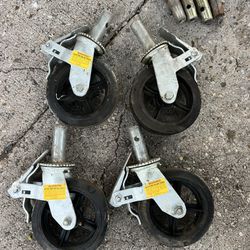 Scarffold 8x2” set of 4 wheels 360g W/ 4 adapter scarffold pin