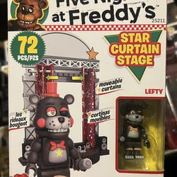 Five Nights At Freddy’s Star Curtain Stage Lefty McFarlane Construction Set FNAF