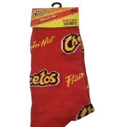 🔥 Flamin' Hot Cheetos 🔥 Novelty Crew Socks - Size 6 - 12 *NEW*