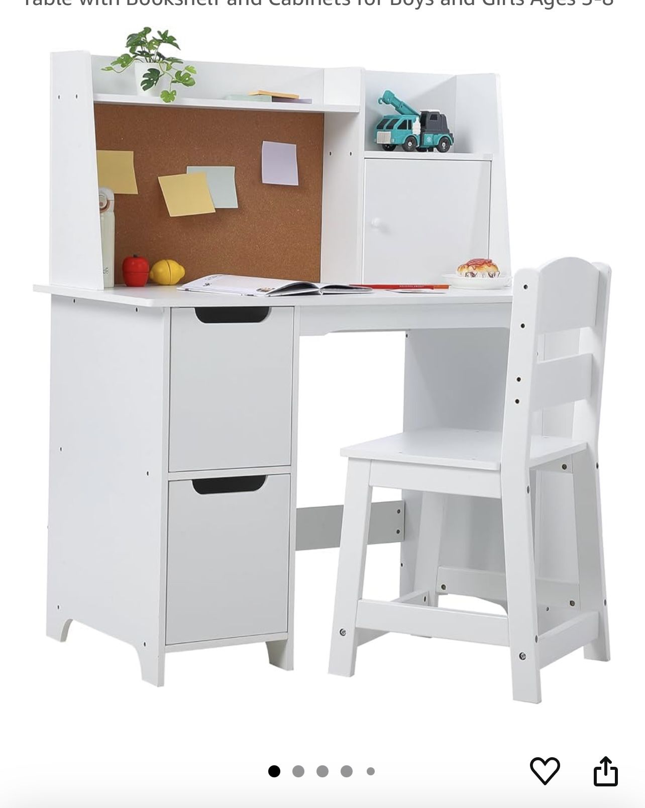 White Kids Desk Ages 3-8 Brand New In Box