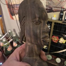 African Hand Carved Head