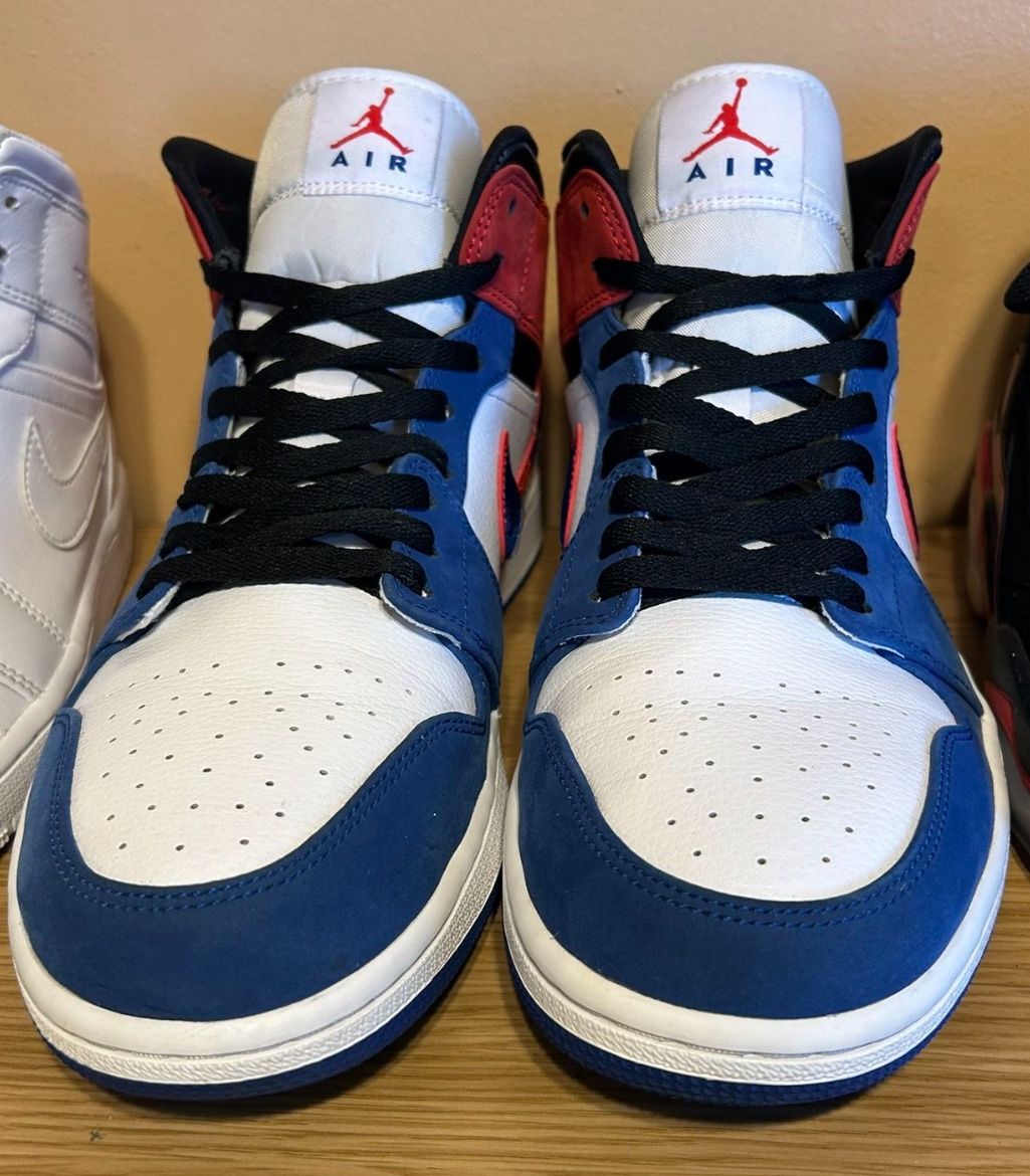 Jordan 1 Mid Multi-Color Swoosh Men’s Size 12 