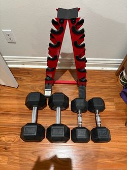 Dumbbells with small rack
