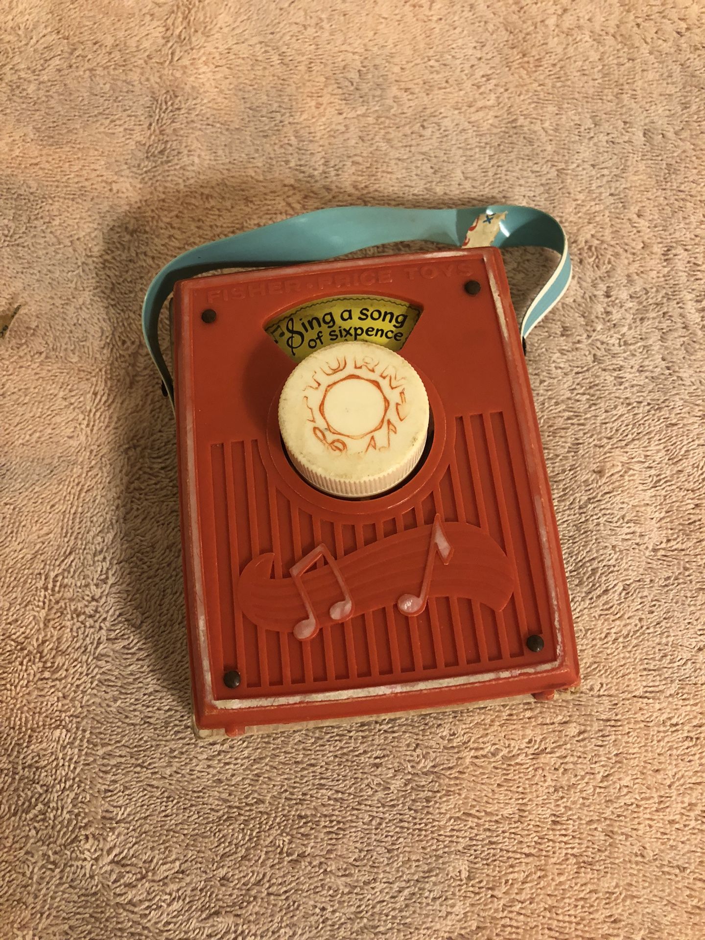 Vintage 1967 Fisher Price Sing A Song Of Sixpence Radio #775 Works