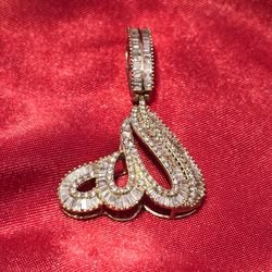10k Yellow Gold Diamond Allah Pendant 2.25 ctw 