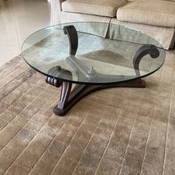 Round Glass Coffee Table 3/4” Glass!