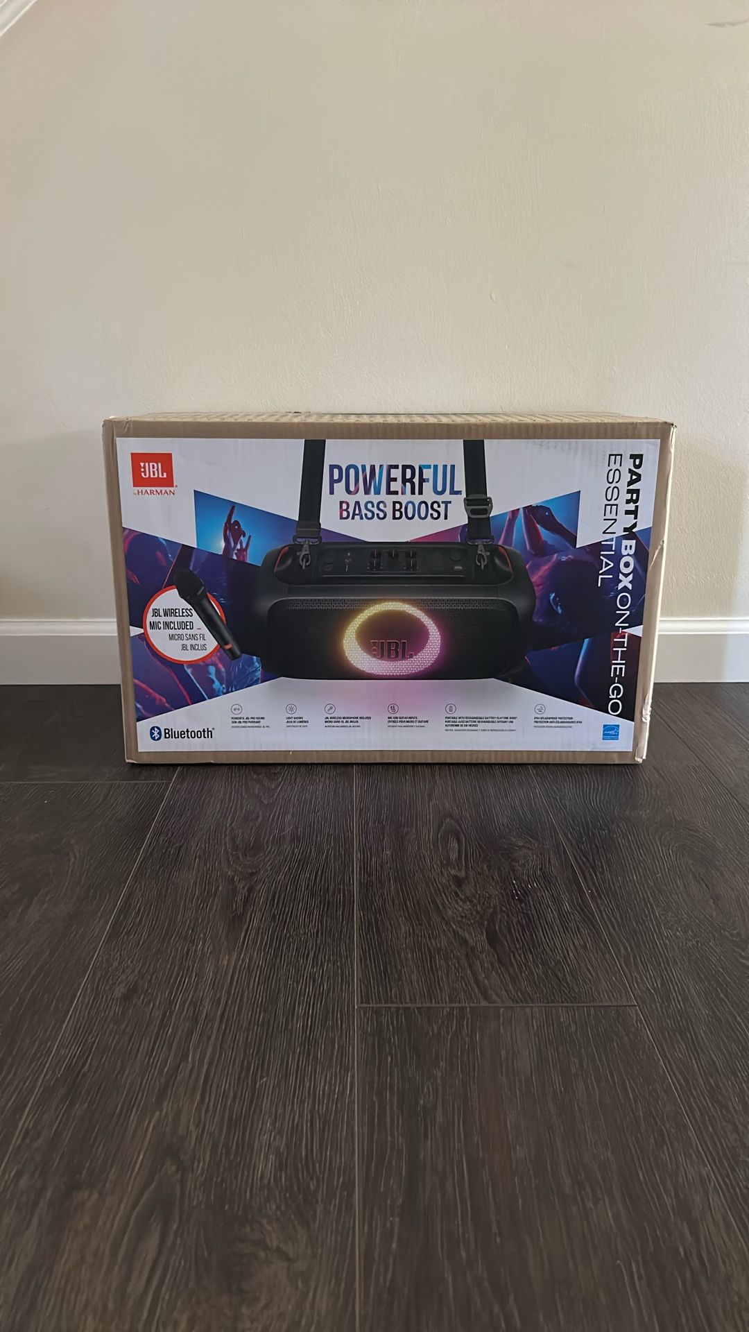 JBL - PartyBox On-The-Go Essential Portable Wireless Party Speaker Wireless Mic