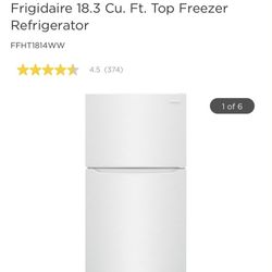 Frigidaire 18.3 Cu. Top Freezer Bottom Refrigerator