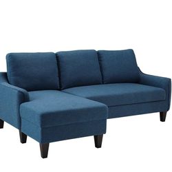 Jarreau Blue Sofa Chaise Sleeper

