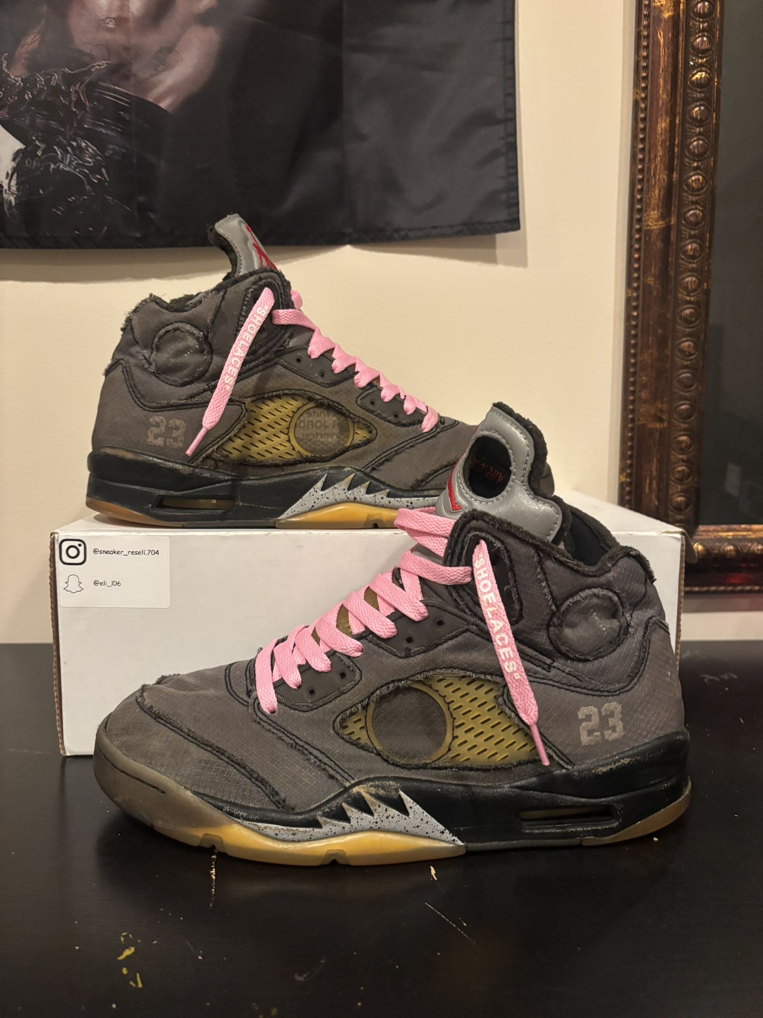 off white jordan 5 size 9.5