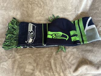 Seahawks Hat And Scarf Set