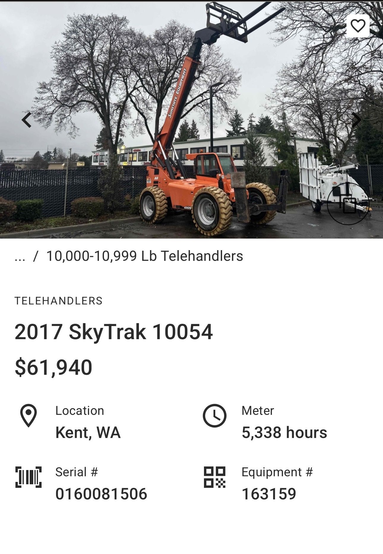 2017 SkyTrak 10054