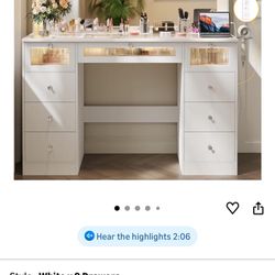 Vanity with led lights and bluetooth $150 brand new in box 