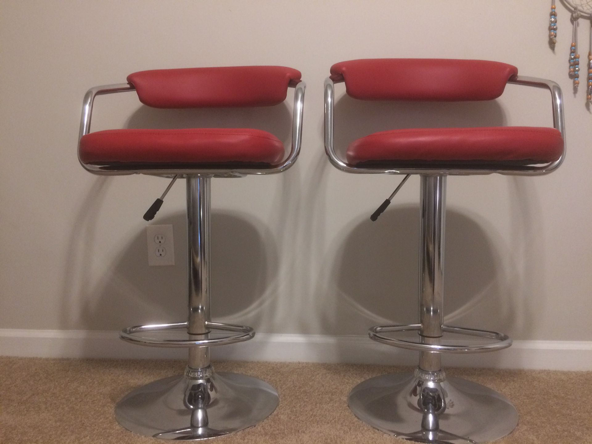 Two Red Barstools