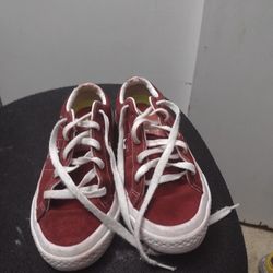 Red Suade Converse Shoes