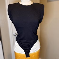 NWT Forever 21 Contour Sculpt Mock Neck Bodysuit - Black