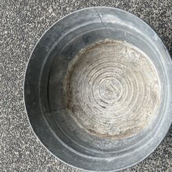 Galvanized, steel basin or wash tub