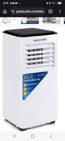 Single Duct Portable Air Conditioner - 8000 BTU Cooling Capacity (ASHRAE) Compact Home A/C Cooling Unit with Built-in Dehumidifier & Fan Modes, Includ