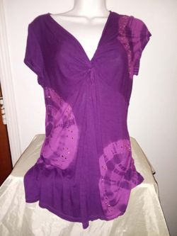 Purple women's top tie-dye size extra large