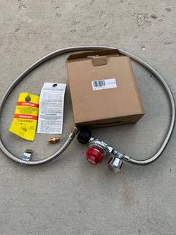 New-Propane Gas BBQ grill/torch heater hose with gauge
