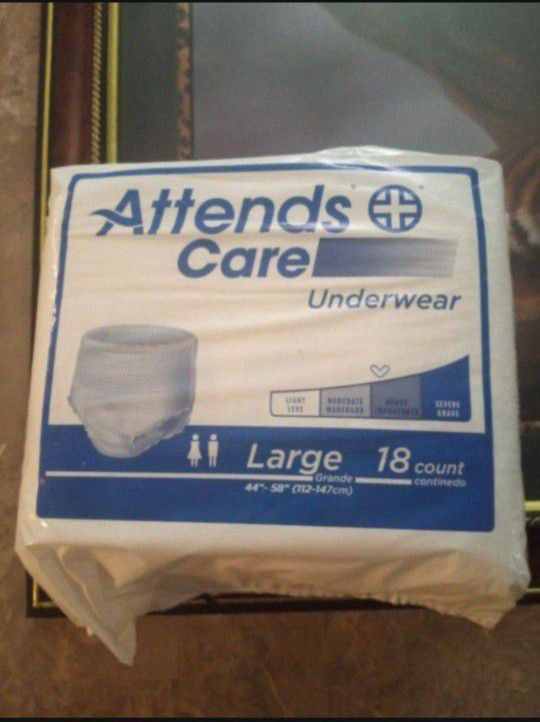 Box Of Adult Diapers Size Large $8 