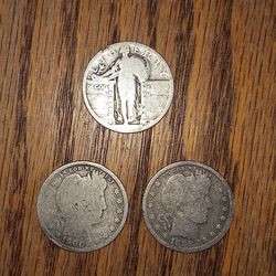 1(contact info removed) Barber Quarters 90% silver coins