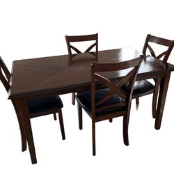 Wooden Dining Table w/ Chairs