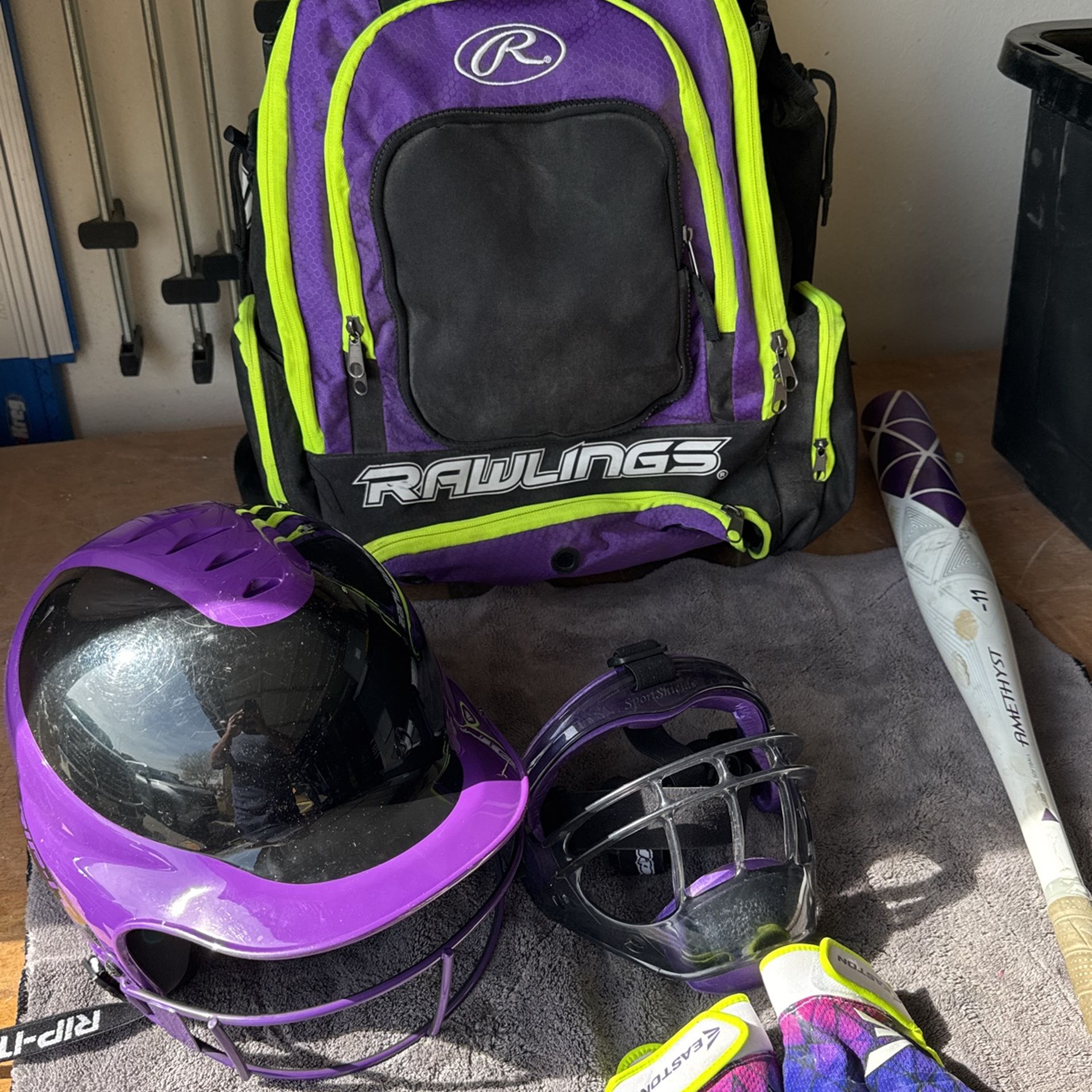 Girls Gently Used Softball Gear