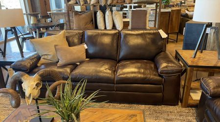 Real leather with cooling memory foam high quality sofa - Storage clean out