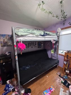 Twin over full futon  loft bed