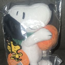 Starbucks Peanuts Snoopy Pumpkin Plush Keychain 2026 NEW Sealed