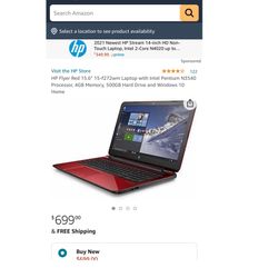 HP Flyer Red Laptop/PC