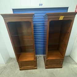 Solid Wood Display Cabinets With Light 