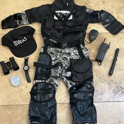 Child Youth Kids Swat Police Officer Halloween Costume XS 3/4