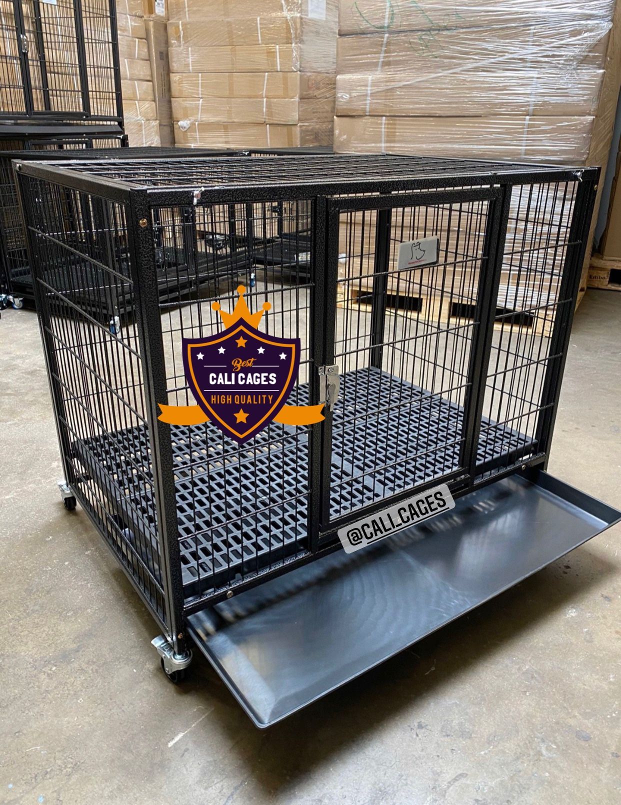 Dog Pet Cage Kennel Size 37” Medium With Plastic Floor And Trays New In Box 📦