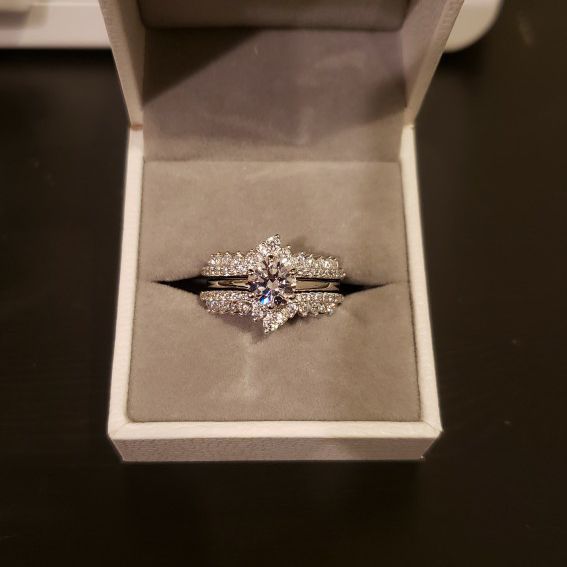 Sterling Silver engagement Wedding promise Ring 