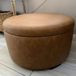 Leather Ottoman 