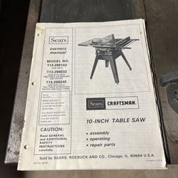10 Inch Table Saw ( Sears)
