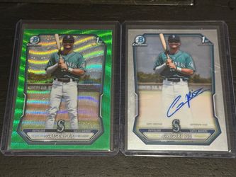 ⚾ GREGORY PIO 1ST BOWMAN CHROME LOT — AUTO + GREEN SHIMMER /99 ⚾