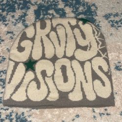 Grey And Green Grvty Visions Beanie