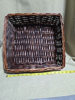 Dark Brown Wicker Storage Basket