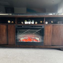 Modern 70" Fireplace TV Stand 