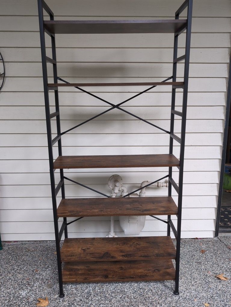 6 Tier Rustic Bookshelf