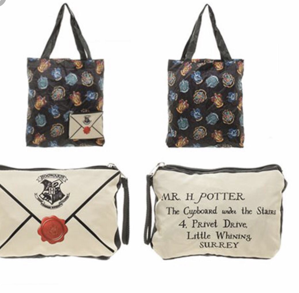 Harry Potter Hogwarts Crest Packable Tote Bag