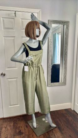 New women overall size color green
