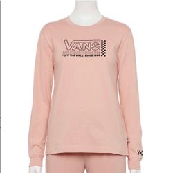 VANS "Off The Wall" Stack Logo Long Sleeve Tee Small NWT